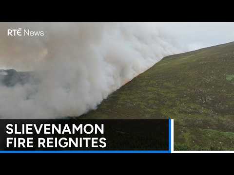 Firefighters on site after blaze reignites on Slievenamon | RTÉ News