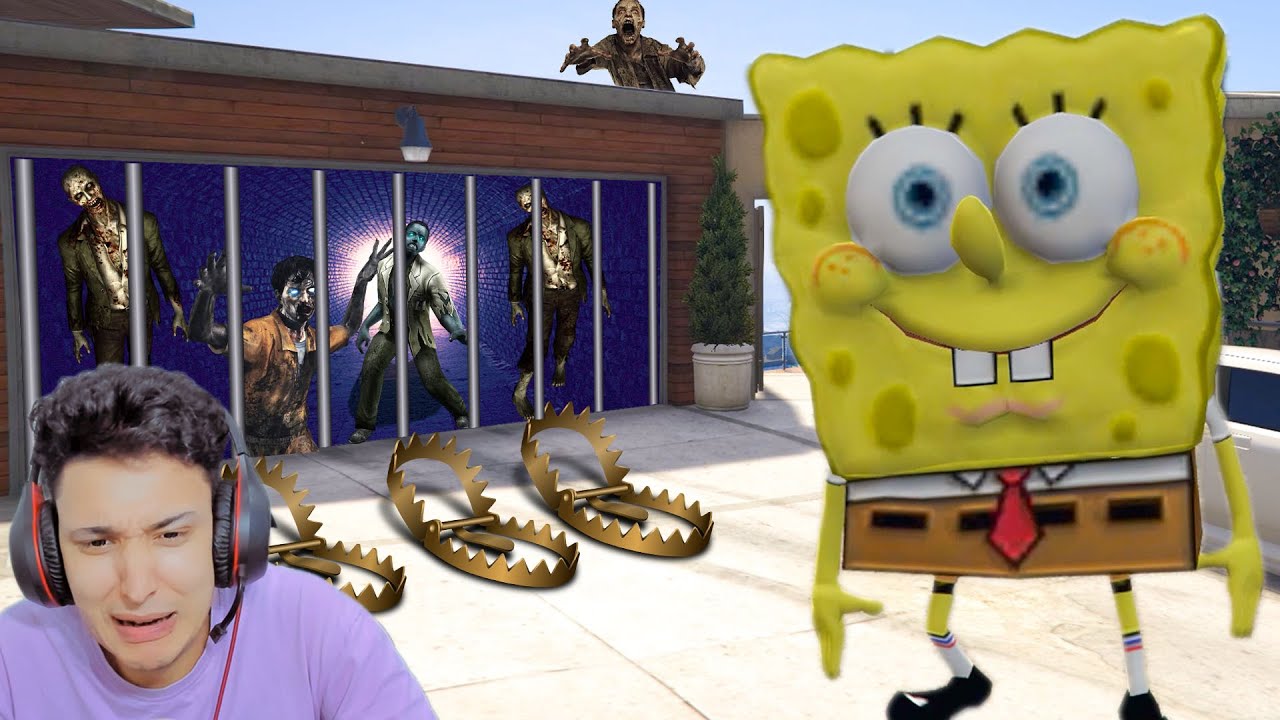 اسبونج بوب حول منزلة الى سجن للزومبى !!