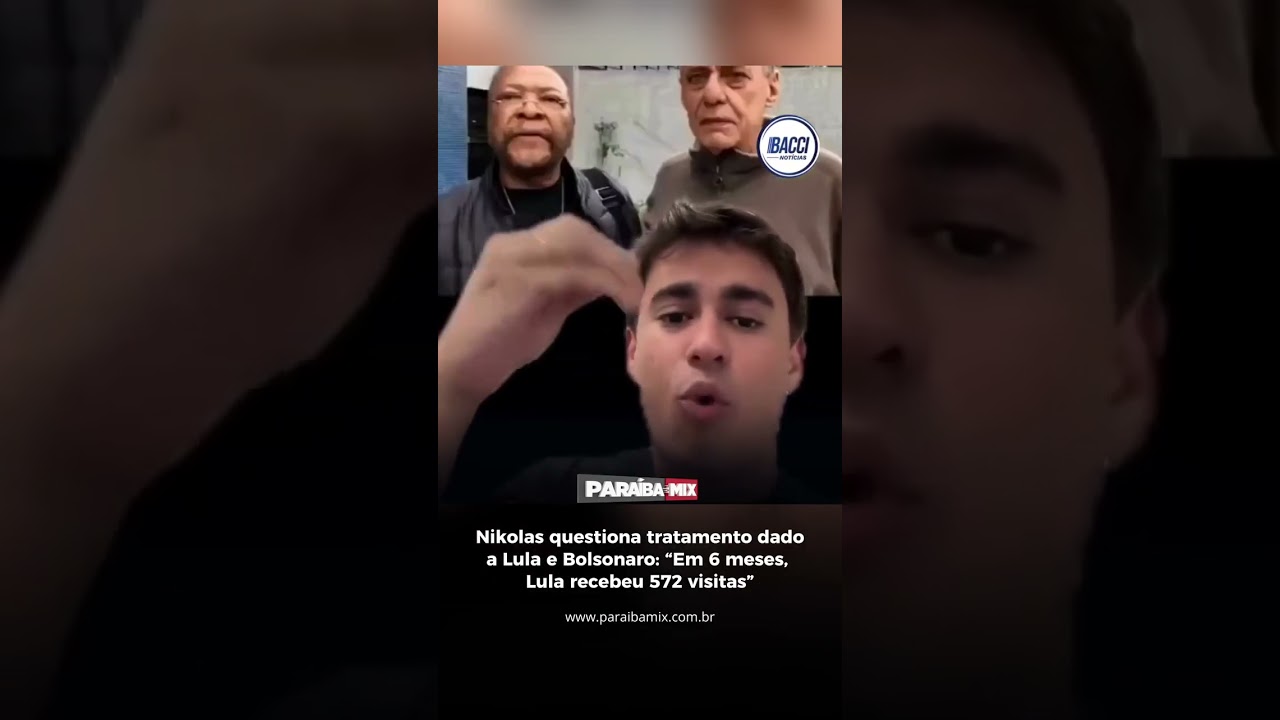 Nikolas questiona tratamento dado a Lula e Bolsonaro: "Em 6 meses, Lula recebeu 572 visitas"