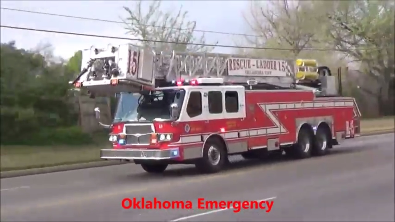 Oklahoma City Rescue Ladder 15 responding YouTube