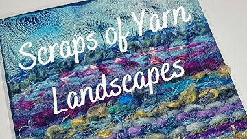 Burlap or Hessian weaving with scraps of special yarns wools or ribbon to make a landscape in Fiber.