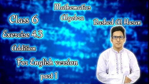 Class 6 Math Algebra Exercise 4.3 Part-1 Online class