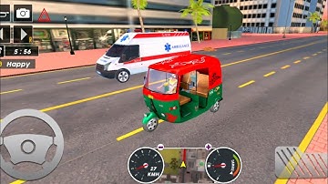 auto rickshaw stunt🛺tuk tuk auto rickshaw simulator games!Android games 2023