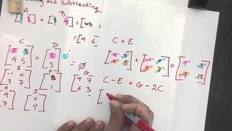Adding and Subtracting Matrices