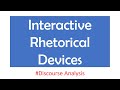 Rhetorical Devices in Hindi - Interactive Rhetorical Devices in Discourse Analysis