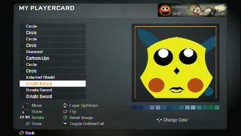 Quick Tutorial - How to make Pikachu emblem in Black Ops