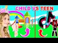 CHILD Vs TEEN Build Challenge In Adopt Me! (Roblox)