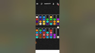 ball sort color water puzzle level: 317