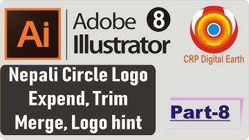 Adobe Illustrator CC Graphics Design [Part-8] | Circle Logo, Pathfinder, Expend, Trim and Merge