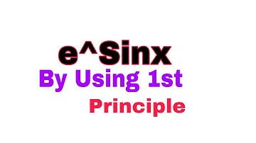 Derivatives Class 12 By Using 1st Principle Of Exploitation Function e^sinx