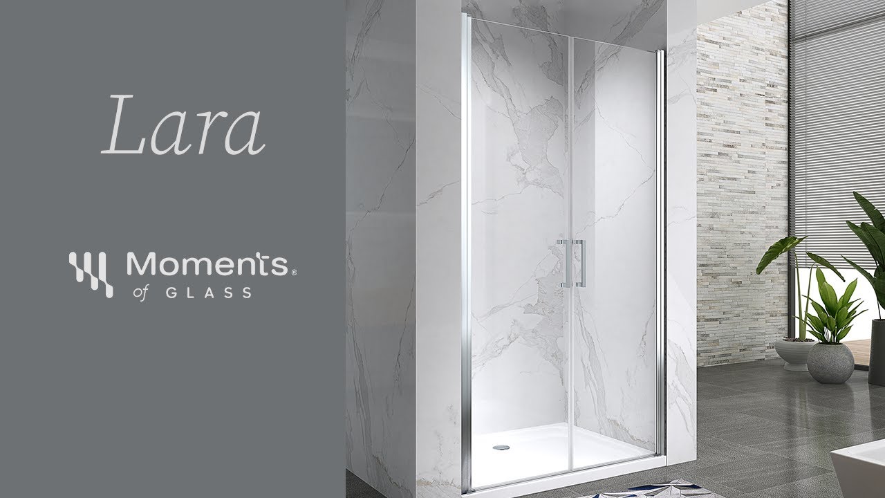 LARA Clear Shower Door – Transparent Glass & Chrome Profiles
