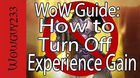 World of Warcraft Guide: How to Turn Off Experience Gain