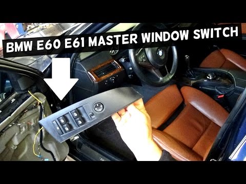 BMW 5 E61: Wnętrze i wyposażenie - Jak rozebrać i złożyć boczek drzwi  przednich, wymiana panelu sterowania szyb elektrycznych.