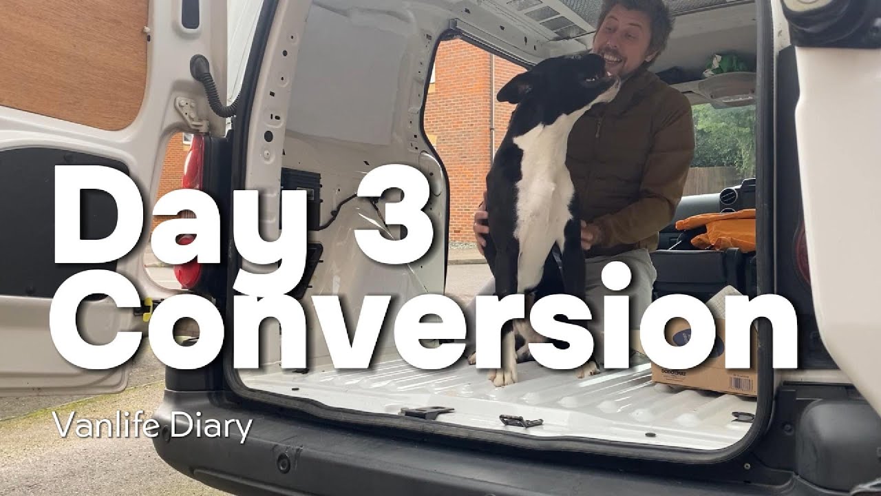 Day 3 Van Conversion Ripping Everything Out and Laying Foil Insulation