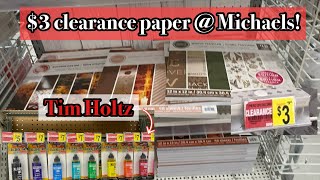 $3 paper & clearance Tim holtz  + Easter @ Michaels / shop with me!