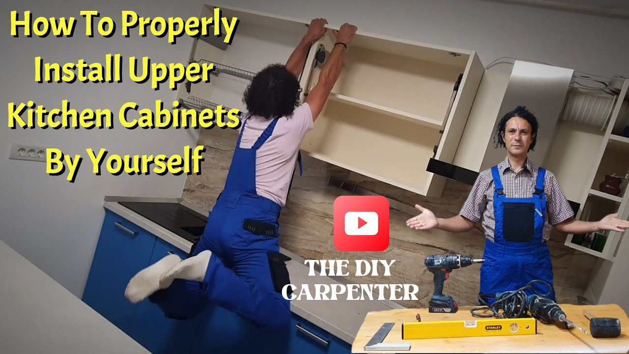 How To Install Upper Kitchen Cabinets By Yourself Easy Tutorial YouTube how-to-install-upper-kitchen-cabinets-by-yourself-easy-tutorial-youtube