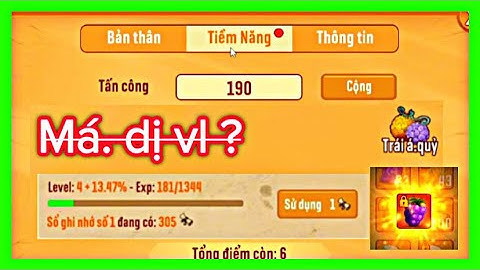 cộng tiềm năng / kỹ năng / trái ác quỷ game đại hải trình !