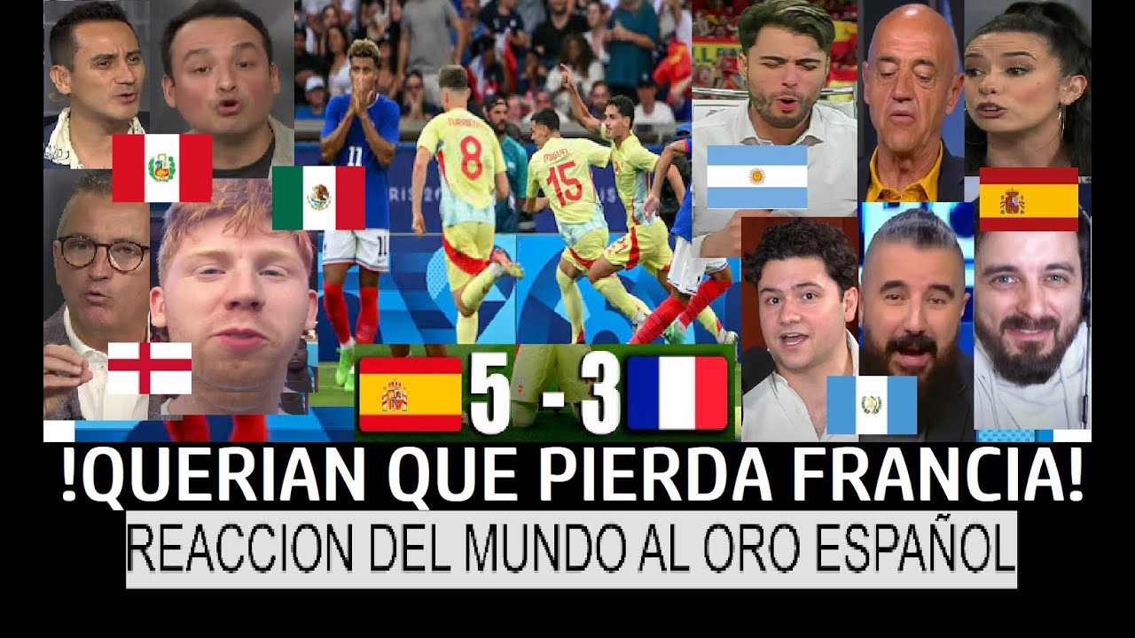 Rendidos! PRENSA MUNDIAL FELIZ con la DERROTA de FRANCIA sobre ESPAÑA en PARIS 2024