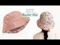 How to sew a Reversible Bucket Hat, DIY simple hat, 벙거지 모자 만들기, バケットハット