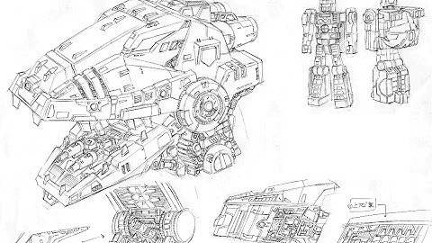 Transformers Titans Return Trypticon - From Sketch to Massive Badass