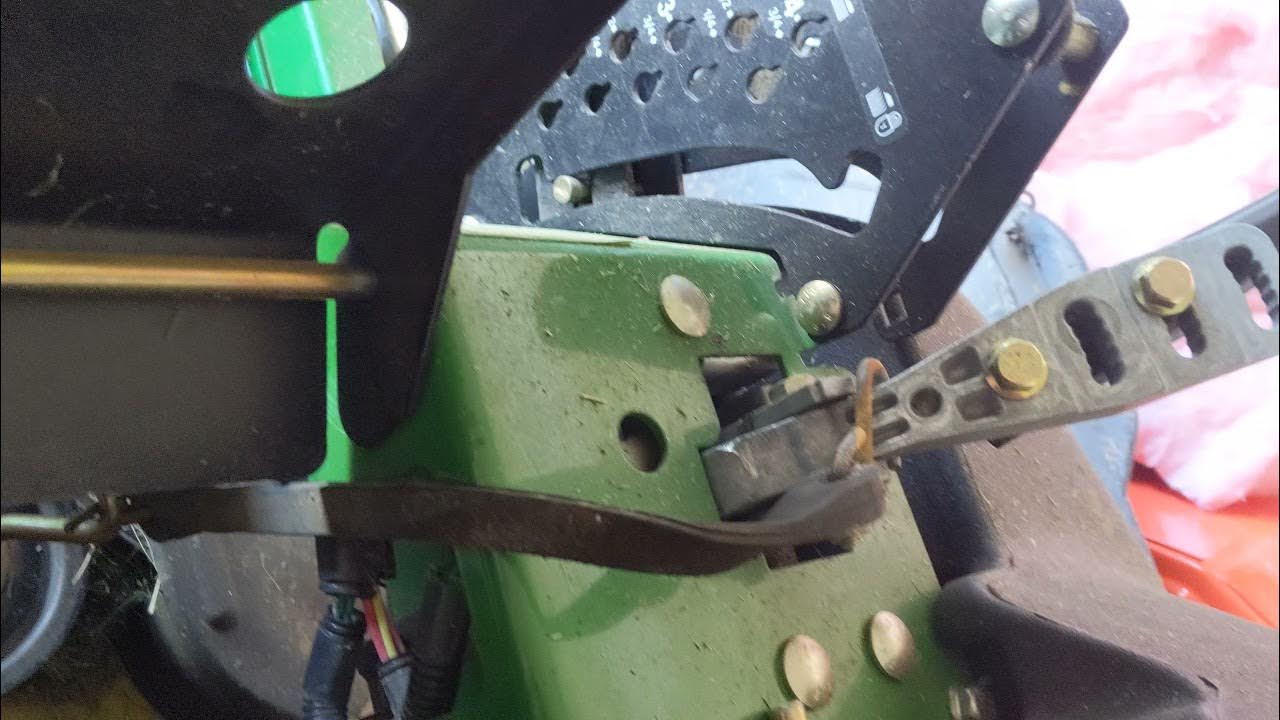 swap battery on John Deere Z445 YouTube