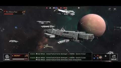 3fleets vs 2 lvl 10 City Defense fleets in Infinite Lagrange