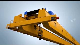 Crane parts: overhead crane parts assembly 3D presentation