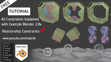All Constraints Explained with Example | Relationship Constraints | Blender 2.8 | Free Project File