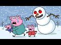 Peppa Pig's Frozen Nightmare: Chased by a Snow Monster! ❄️ | Peppa Pig Adventure
