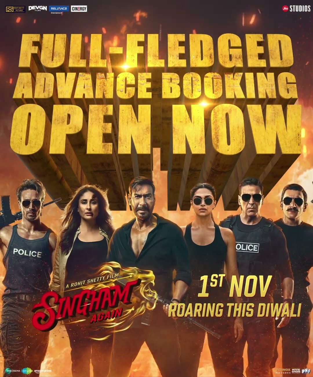 Get ready for an explosive Diwali! ? #SinghamAgain Full-Fledged Advance Booking Open Now!