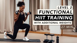 HOME WORKOUT // 27 MINUTES FUNCTIONAL HIIT TRAINING LEVEL 2 // REBECCA BARTHEL