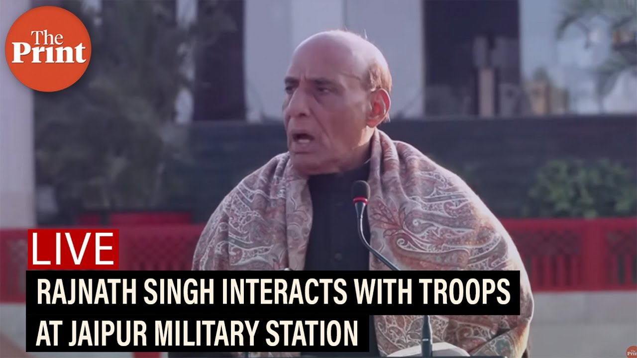 LIVE: Defence Minister Rajnath Singh interacts with troops at Jaipur Military Station