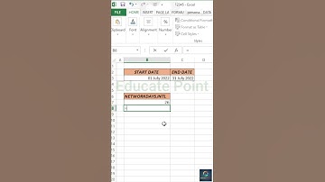 find Total Working days Not include Sunday in Excel ||#shorts
