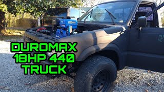 Go kart  truck . I put a Duromax 18 HP in a pickup , formerly powered by the HF 6.5 hp predator 212