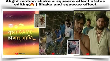 Alight motion shake +squeeze effect status editing|Shake and squeeze effect #kg graphics