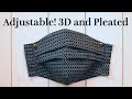 New Design - 3D Pleated Face Mask Sewing Tutorial｜The mask that the Length Is adjustable