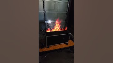 Fog Screen Fire Projection On Water Vapor