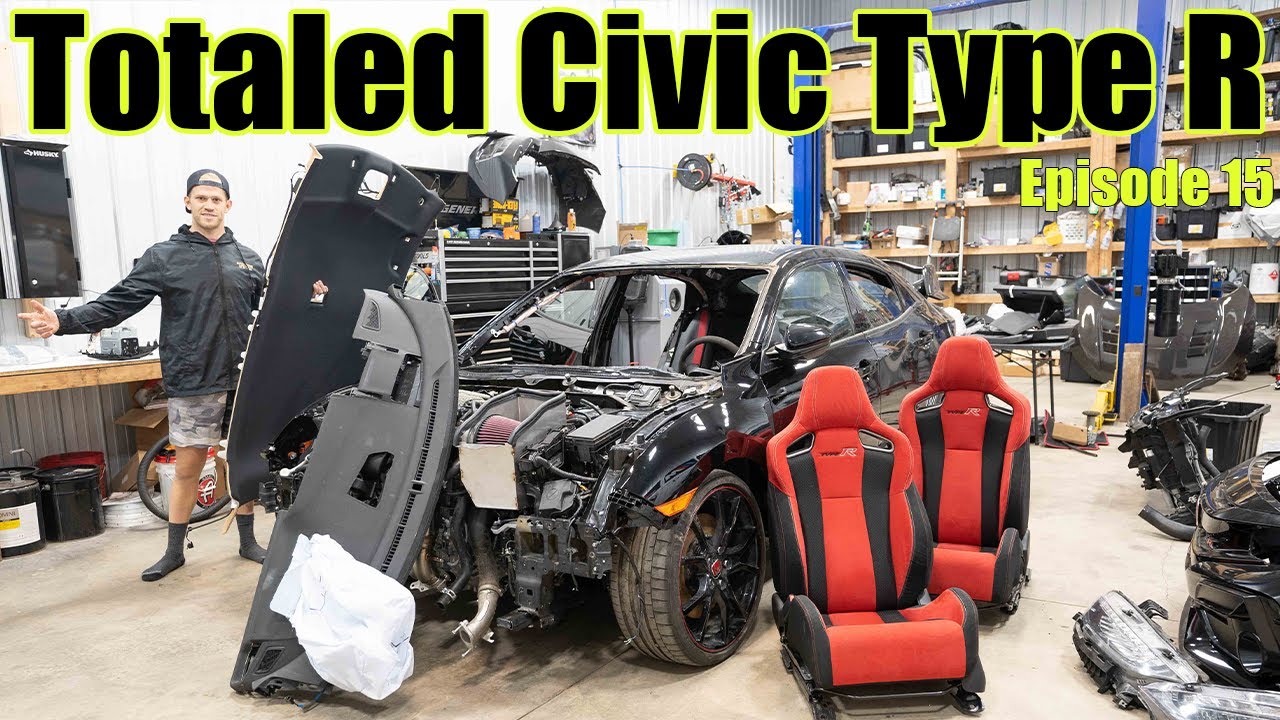 Totaled 2021 Civic Type R Rebuild | Ep. 15 (Full Interior/Airbag Repair ...