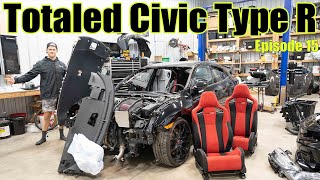 Totaled 2021 Civic Type R Rebuild | Ep. 15 (Full Interior/Airbag Repair)