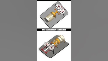 Air compressor with two coaxial pistons📌#piston #3d #solidworks