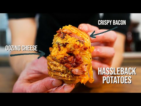 Cheese amp Bacon Loaded Crispy Hassleback Potatoes  You Have To Try This Recipe