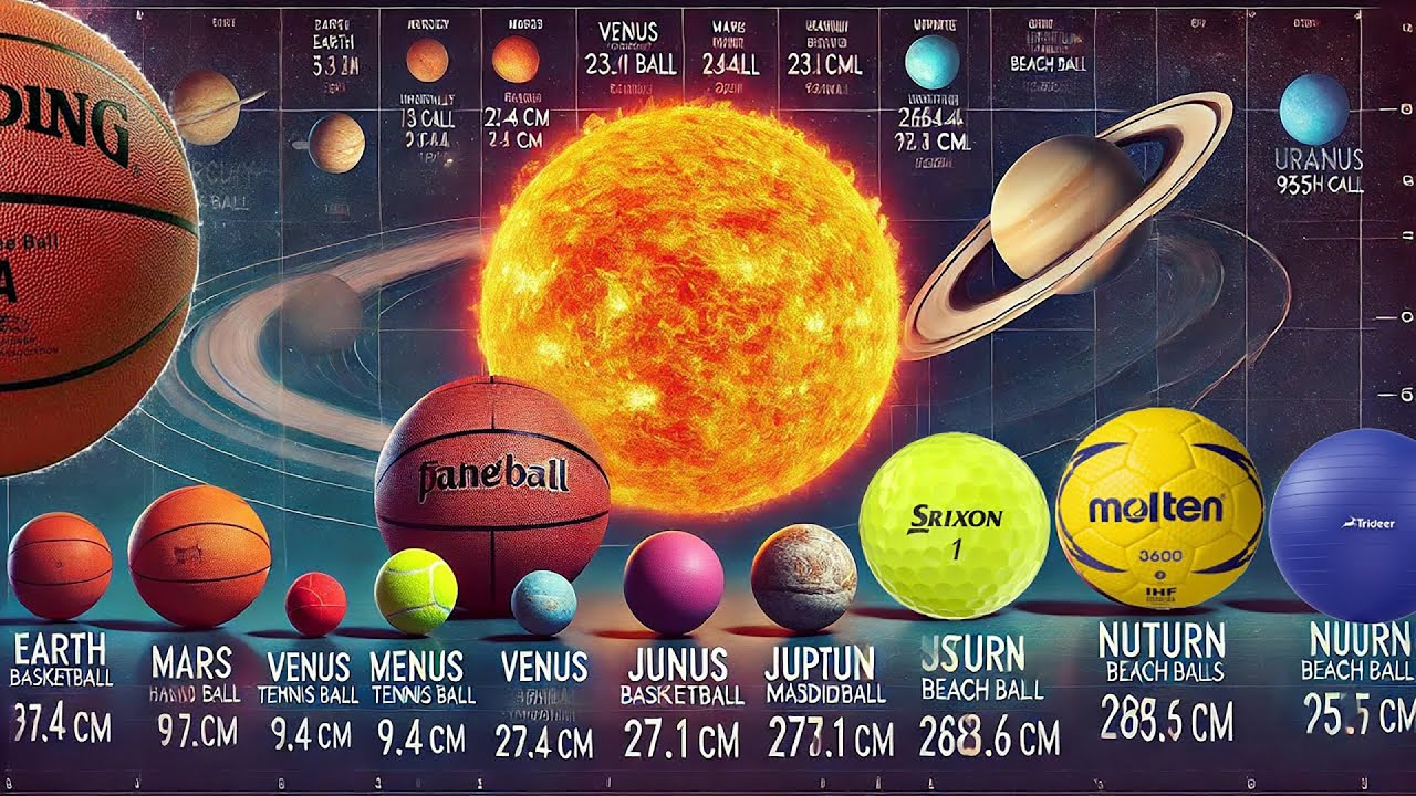 Solar System Size Comparison if the Earth Were the Size of a Basketball ...