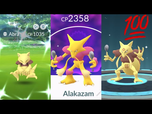 Catching a shiny Abra, evolving it into Kadabra and then Alakazam -  shinyhunterblit on Twitch