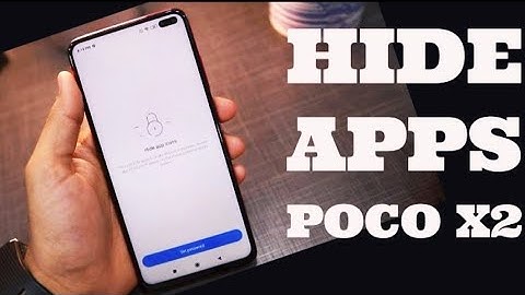 How to hide app on poco X2 inbuilt featur 😃😃