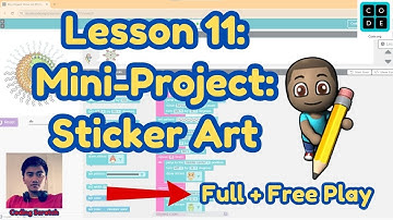 Code.org Lesson 11: Mini-Project Sticker Art | Express Course 2024 | Code.org Answer