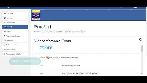 Conferencias Zoom en Moodle