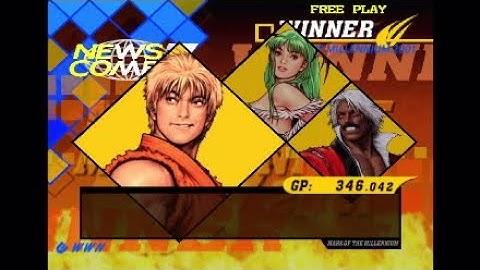 Capcom vs SNK 2: Ryo, Morrigan, Ultimate Rugal Arcade playthrough
