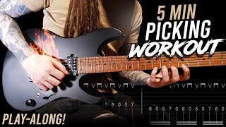 Best 5 MIN Alternate Picking WORKOUT! (Hand Synchronization, Speed, Endurance)