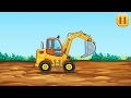 Дорожно строительная техника для ДЕТЕЙ . Развивающий мультфильм про машинки.