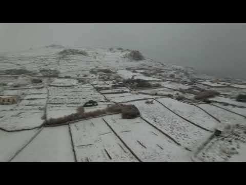 Snowing in Mykonos 2022 finally!